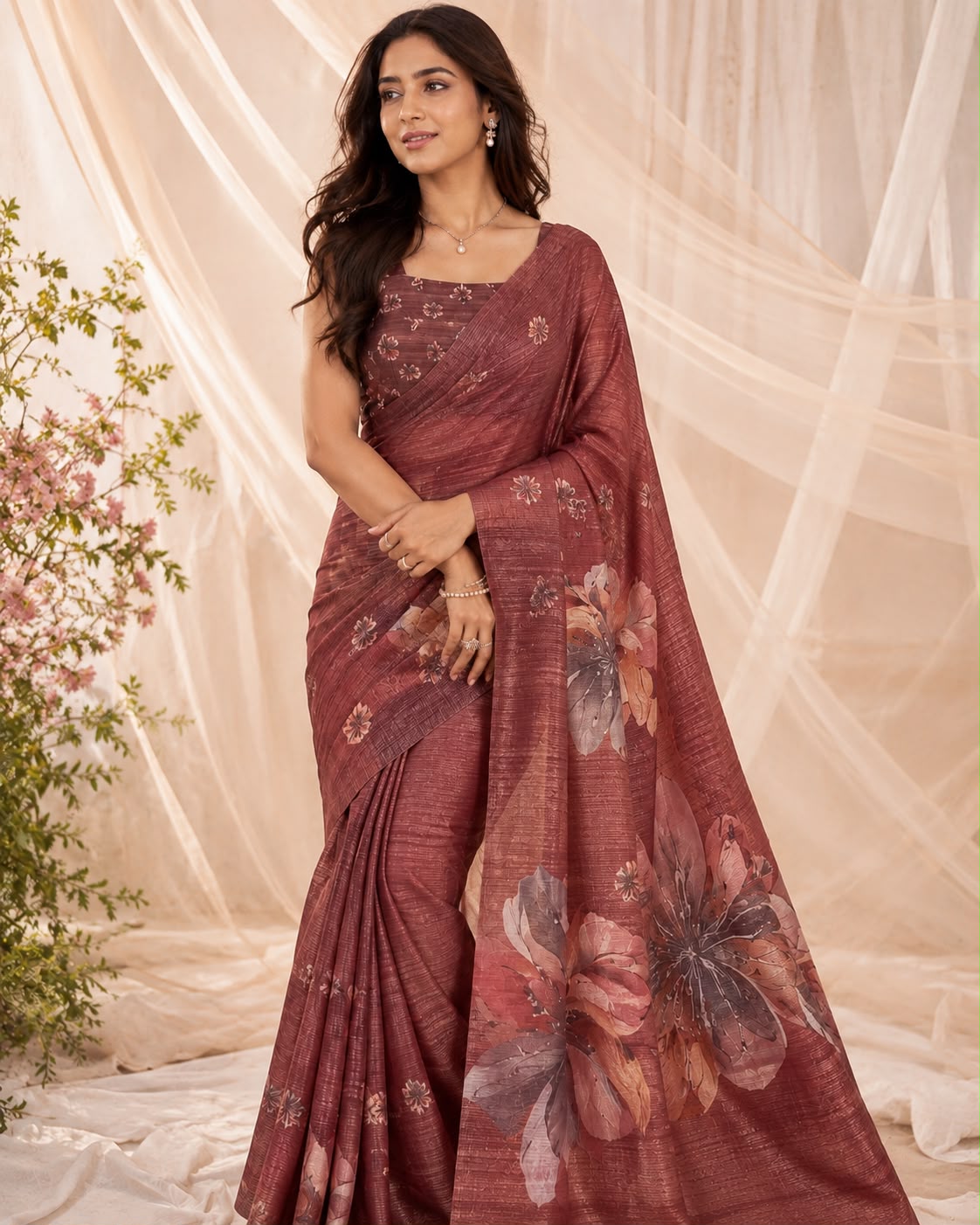 Gulnaar Royale - Cotton Zari with Digital Print