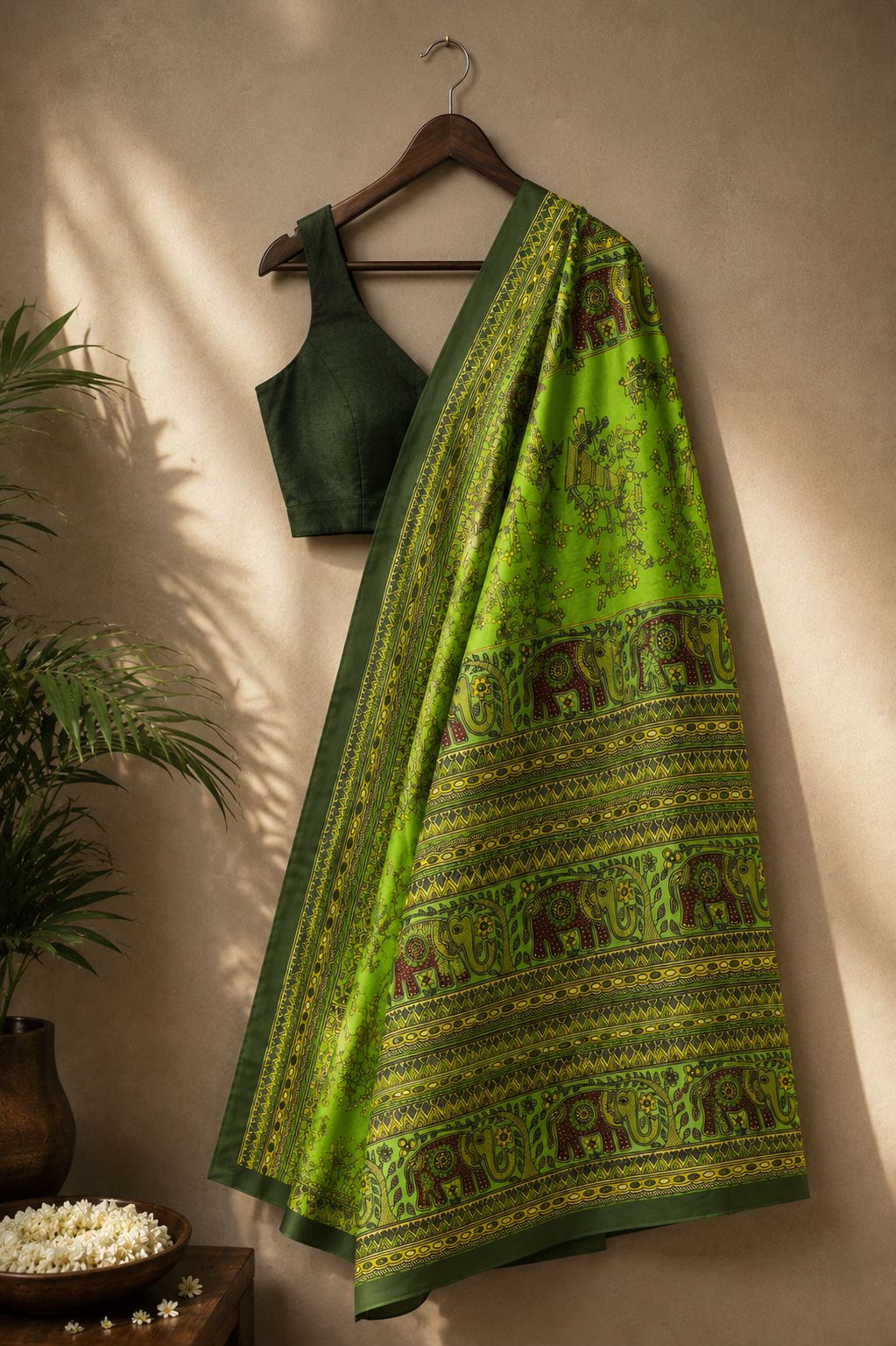 Madhubani Gaja – Banana Silk