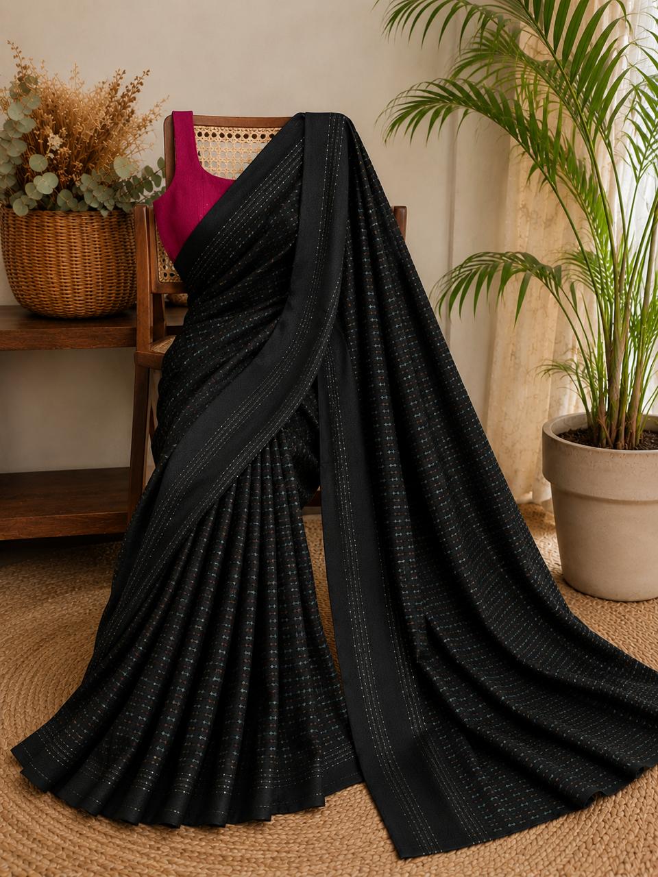 Midnight Weave - Cotton Silk